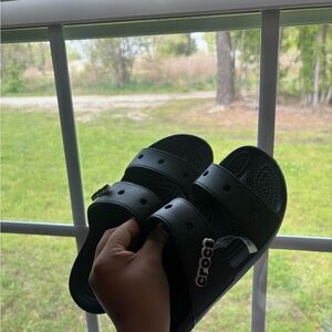 Black Crocs Slide Sandals